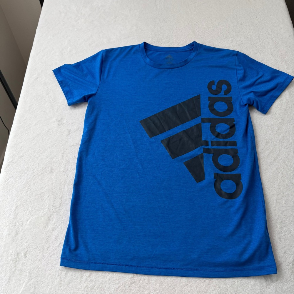 Adidas Graphic T-Shirt Youth XL Blue Good Logo AA6865 Short Sleeve Tee